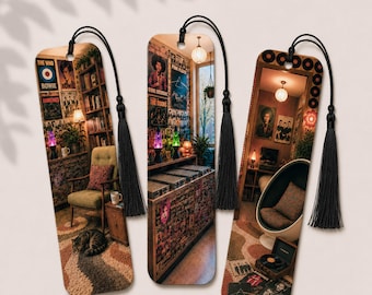The Record Store Collection – Set of 3 Bookmarks. Includes Matching Tassels!