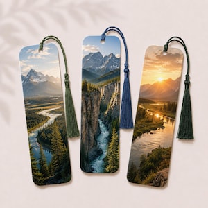 The Montana Riverlands — Set of 3 Bookmarks | Matte Cardstock, Tassels Included!