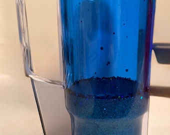 Peacock blue lava 40oz tumbler (Choose a wrap of choice listed in pictures)
