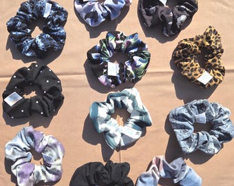 Soft Fabric Scrunchie, Choose Your Pattern, Handmade Hair Tie, Hair Accessory for Women & Girls, Lucky7 Wear