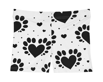 Short met hartpootafdruk | Patroon dierenliefde
