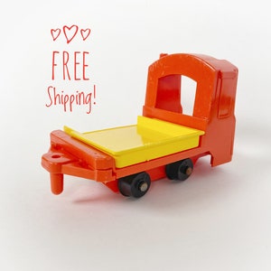 Vintage Fisher Price Lift & Load Railroad Flatbed Car, Train Set Accessory, #943 Play Family Railroad, FPLP, Little People Toys, 1970s Toys