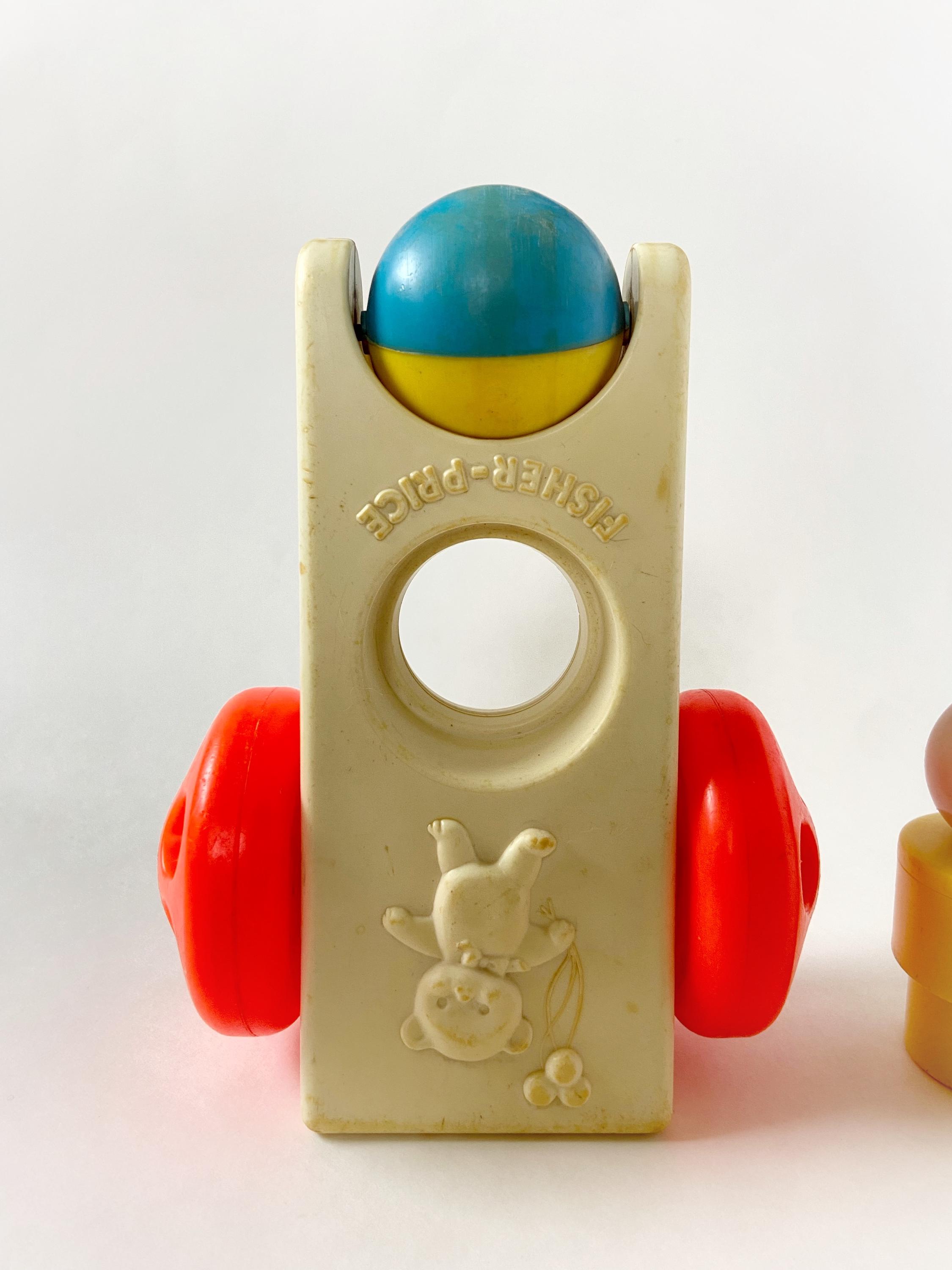 Vintage Fisher Price Click 'N Clatter Toy - Jumbo Little People