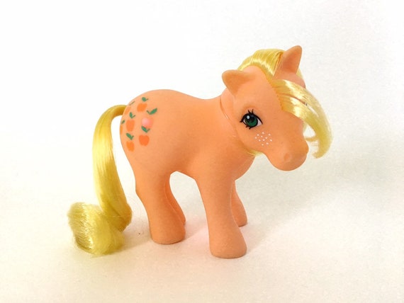 Vintage My Little Pony Applejack, G1 Orange Pony With Yellow Hair