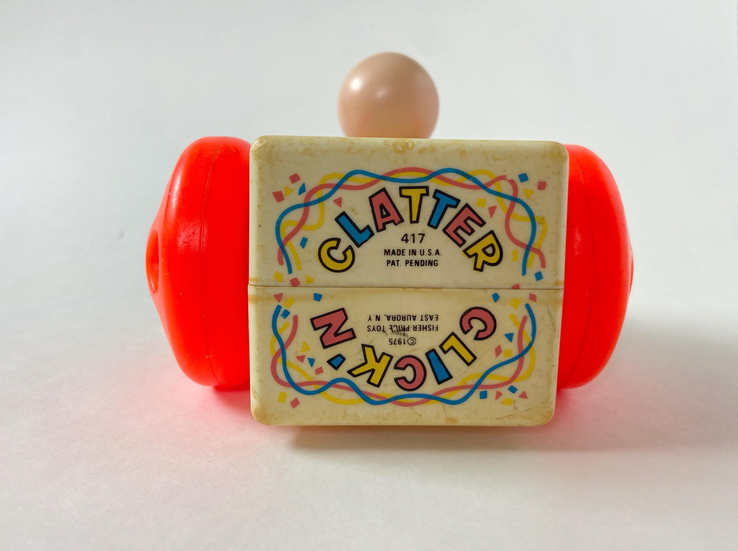 Vintage Fisher Price Click 'N Clatter Toy - Jumbo Little People