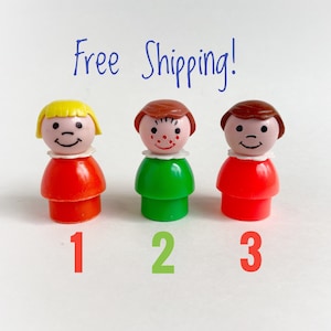 Vintage Fisher Price Little People Girls, Fisher Price Kids, Children, Fplp, Little People Miniatures, Plastic Dollhouse Toys, Retro Toys,