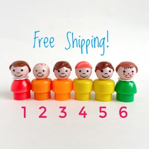 Vintage Fisher Price Little People Boys and Girls,  Fisher Price Kids, Children, Fplp, Little People Miniatures
