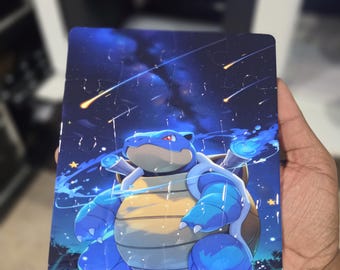 Blastoise Puzzle | Pokémon Jigsaw Puzzle | Blue Galaxy & Shooting Star Design | Gamer Gift