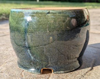 Decorative Ceramic Mortar - Forest Green, Handthrown