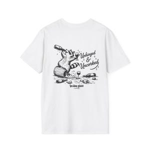 Unhinged & Uncorked T-Shirt | Clinking Wine Glasses Graphic Tee image 1