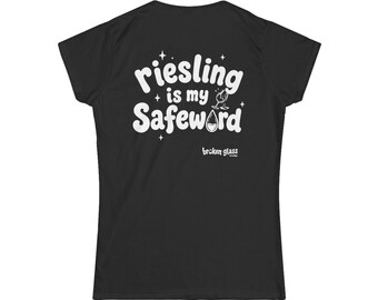 Riesling Safeword Graphic Tee | Wine Lover Shirt, Playful Print