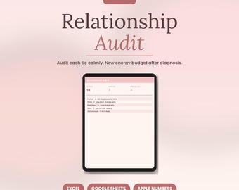 Beziehungs-Audit-Arbeitsblatt | Partner Familie Freund Re-Karte | 5 Ästhetische Themen | Sofortiger digitaler Download