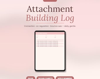 Anhang Gebäude Tägliche Log Tabelle | Verbindungsmomente lösen Hinweise aus | 5 Ästhetische Themen | Sofortiger digitaler Download