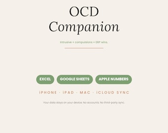 OCD Begleiter Tabelle | Zwängungen löst Freudkopftherapie aus Apfelzahlen Google Sheets Excel | iCloud Synch