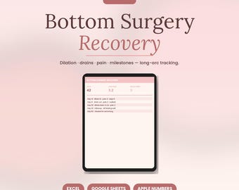 Bottom OP-Recovery-Tracker | Dilatation entlädt Schmerzmobilität Hinweise für den Anbieter | 5 Ästhetische Themen | Sofortiger digitaler Download