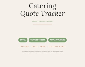 Gastro Hochzeit Event Zitat Tabelle | Menu Preise Personal | Apfelzahlen Google Sheets Excel | iCloud Synch
