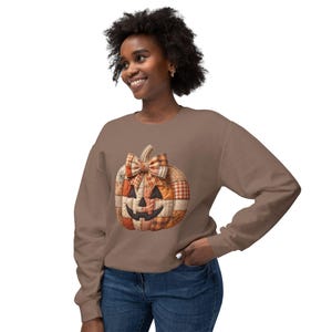 Patchwork Pumkin Crewneck Sweatshirt