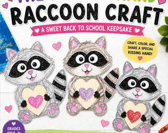 The Kissing Hand Raccoon Craft | Back to School| Printable Activity | First Day of School Keepsake