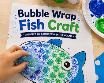 Bubble Wrap Fish Craft Template | Ocean Process Art Activity (Digital Download)