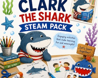 Big Mouth Shark Craft Printable | Ocean Activity for Kids