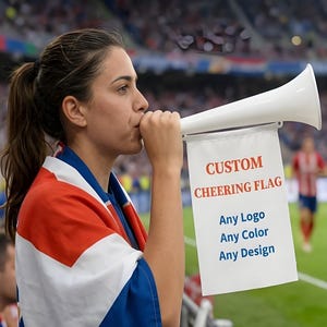 Custom Cheering Flag: Personalized Stadium Horn Banner