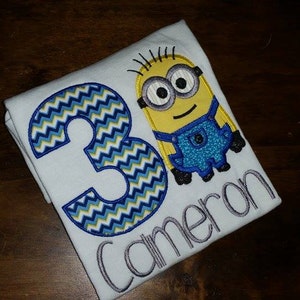 Boy Minion birthday shirt