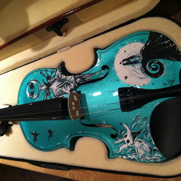 RESERVED Hand-Painted Nightmare Before Christmas Violin