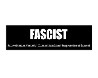 FASCIST definition bumper sticker | political statement sticker