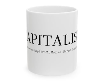 CAPITALIST Definition Mug | Political Statement Ceramic Mug