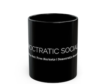Democratic Socialist Mug | Black Ceramic Coffee Cup