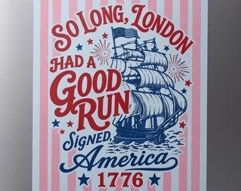 さよならロンドン、よくやったステッカーマグネット、7月4日250周年記念デコレーション、愛国的なアメリカ1776ビニールステッカー