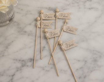 Custom Drinker Stirrer for Weddings, Bridal Showers, Parties