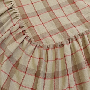 Set of 6 Brown Buffalo Check Placemats – Ruffled Farmhouse Table Decor (13" x 19")
