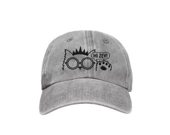 Embroidered Princess Donut Hi Zev! Hat, Dungeon Crawler Carl Trucker Hat, Fantasy Book Reader Geeky Cat Lover Hat Donut Mongo Bookish Merch