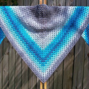 Grandma Throws a Curve A Modified, Arc-Edged Granny Triangle Shawl PDF Pattern, Digital Downloadable Pattern Only image 6