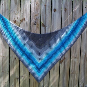 Grandma Throws a Curve A Modified, Arc-Edged Granny Triangle Shawl PDF Pattern, Digital Downloadable Pattern Only image 7