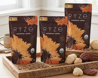 Coffee Bundle-RYZE SUPERFOODS -To promote digestion、boost your immunity-more efficient energy-Mushroom Medium 3 bags