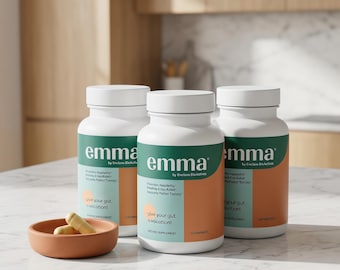 Emma Daily Gut Support Capsules forBloating Relief  & Digestive Balance-3 bottles