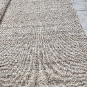 Handwoven Jute Wool Rug, 100% newzealand wool‚ Natural Boho Dhurrie Rug, Rustic Farmhouse Area Rug, Handmade Carpet, Neutral Wool Jute Rug image 20