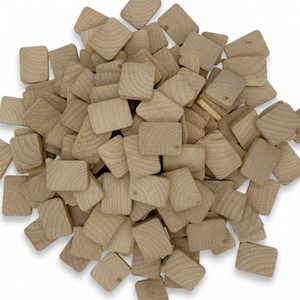 Natural Wood Rectangle Craft Blank Unfinished Wood Pieces Jewelry Making Supplies Rounded Edge Design Rectangle Shape DIY Project Set of 100