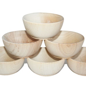 Wholesale 2.5&quot; Wooden Bowls Wholesale Pricing Toy Kitchen Jewelry Bowl Pretend Play Spice Bowl Condiment Bowl Kids Bowl