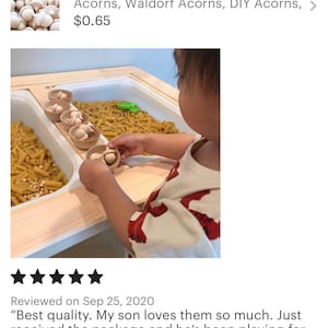 Kit di 5 pezzi per lavoretti autunnali con ghiande in legno, materiale naturale, giocattolo Waldorf Montessori, attività sensoriale, gioco di conteggio, decorazione autunnale. immagine 15