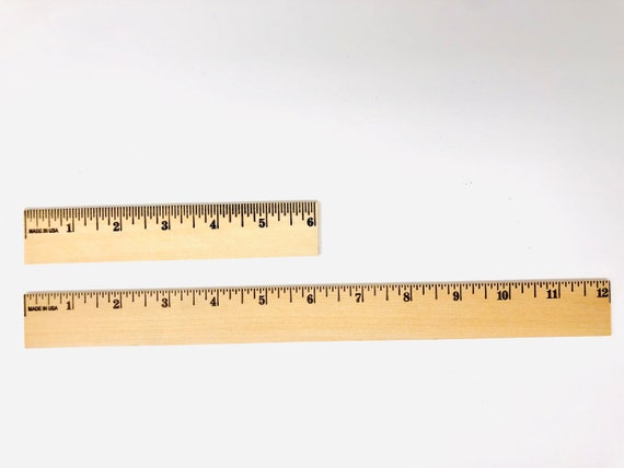 QTY 1 12 Long Wood Ruler, Measuring Tool, School Ruler, Teacher Ruler,  Craft Ruler, Straight Edge Ruler, Drafting Tool, Fabric Ruler 