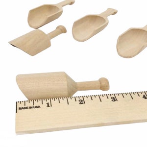 Small Wood Scoops Wood Scoop Candy Scoop Bath Salt Scoop Wedding Shower Favor Wooden Utensils Mini Wood Scoop Ice Cream DIY Craft