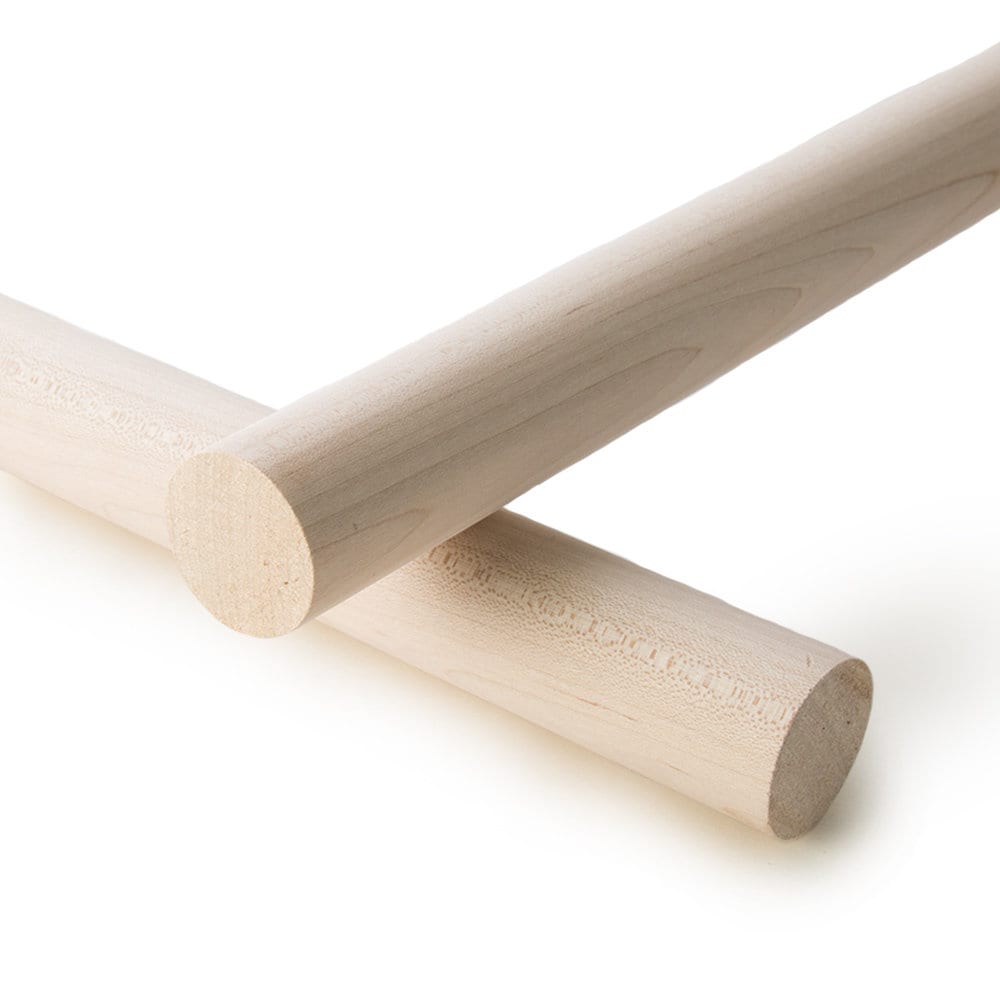 Wooden Dowel Rod 1-3/4 x 36 hardwood dowel stick pole