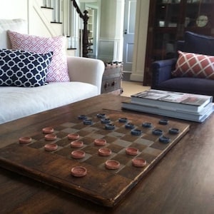 QTY 26 Checkers Game Pieces Walnut and Clear Coat, 1-1/4 Wide Checkers Game, Game Pieces, Wood Game Pieces, Backgammon, Stocking Stuffer image 6