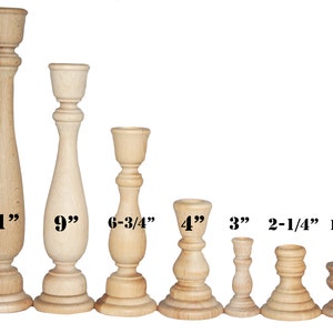 Candlestick Holders Unfinished DIY Wedding Accents Home Decor Cake Tier Spacer Wedding Decor Candle Holders Wood Candlestick