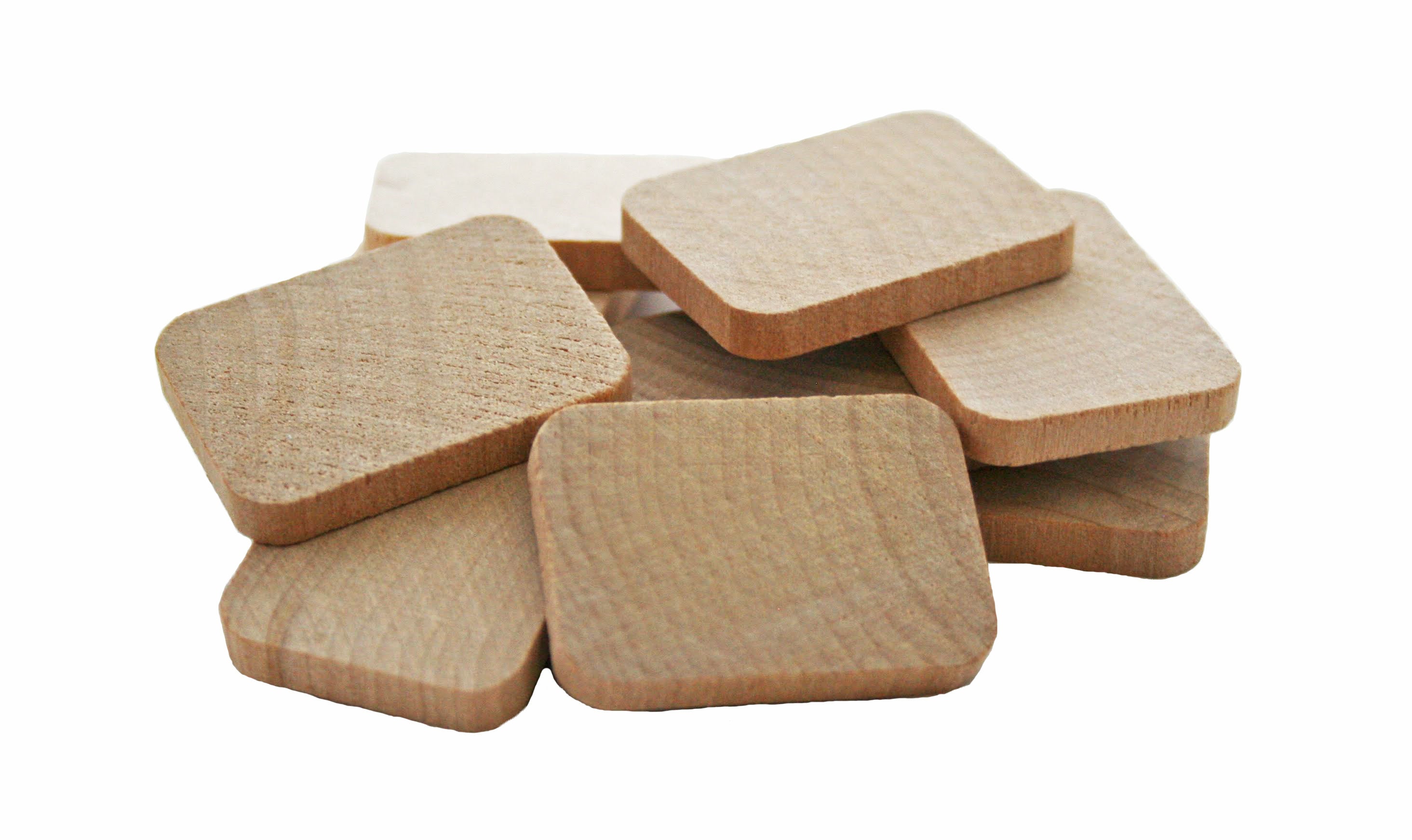 Unfinished Wood Blocks for Crafts, 1 inch Thick MDF Squares (4x4 in, 4 Pack)