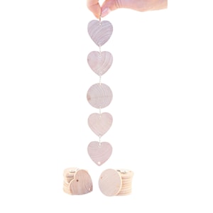 1.5&quot; Wood Circles With Holes Birthday Tags Wood Circles With Holes Wood Disc Wood Pendant Wood Shapes Birthday Board