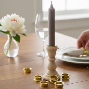 Brass Candle Cup Ring Inserts or Candle Stick Metal Inserts Fits 7/8 Inch Candle Stick Hole Candlestick Candle Cup Rings Gromets